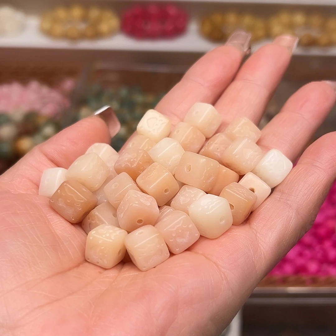 手串菩提根/象牙果卡10粉色喜怒哀乐30颗