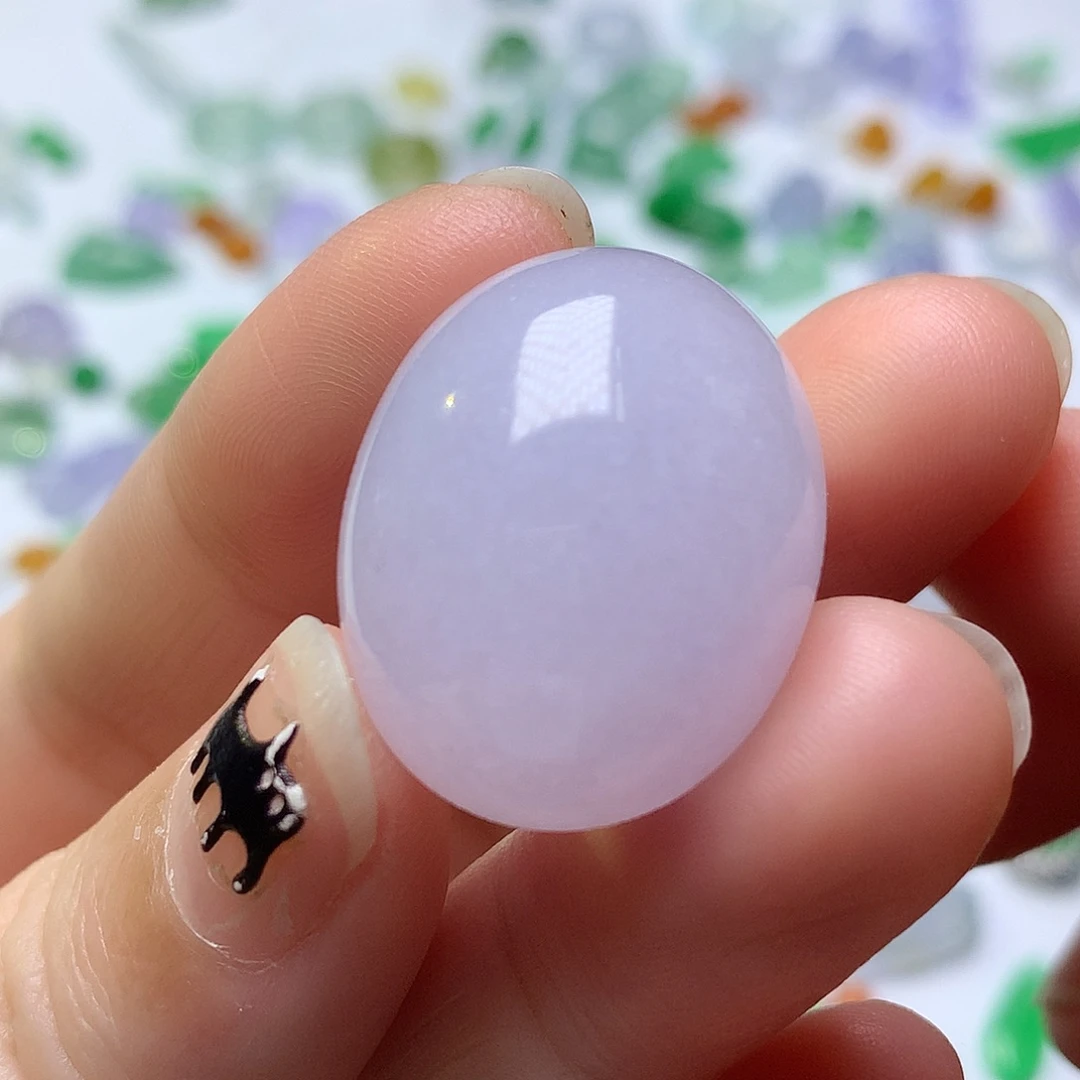 翡翠未镶嵌颈饰大紫蛋