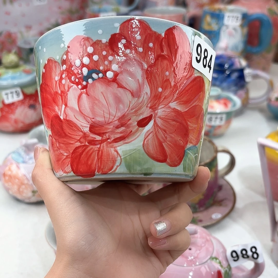 景德镇手绘高温釉下彩陶瓷茶具