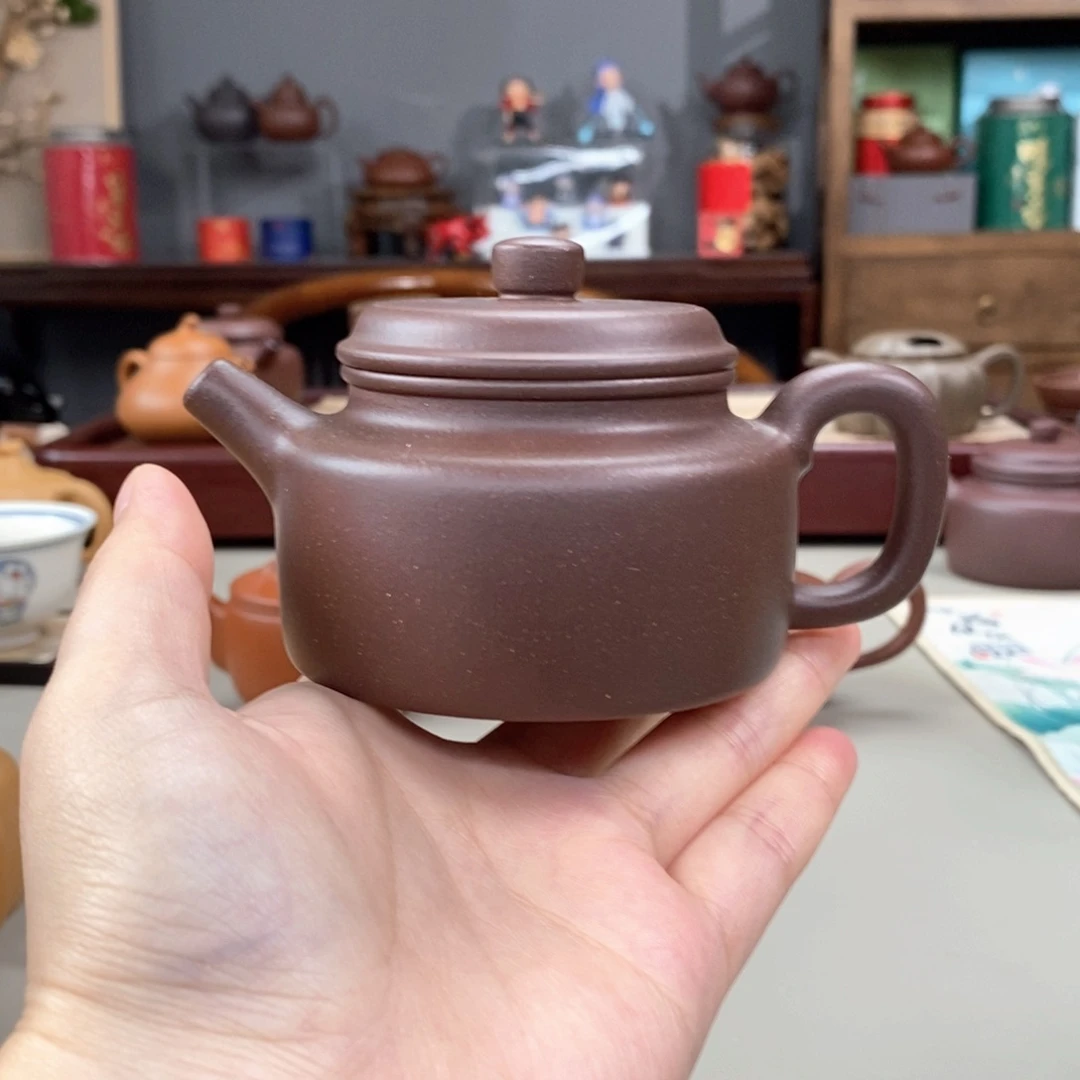 桑***晚茶壶紫砂天青德钟半手160vc
