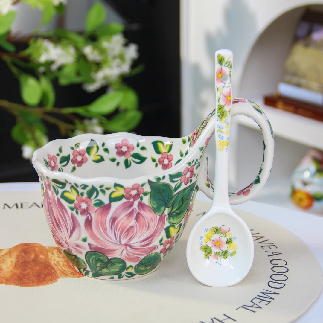 芙蕖-500毫升曲把杯