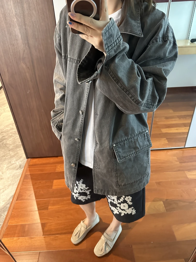 【ZHANGDAYUN】25262#【Ins博主翻领工装外套】