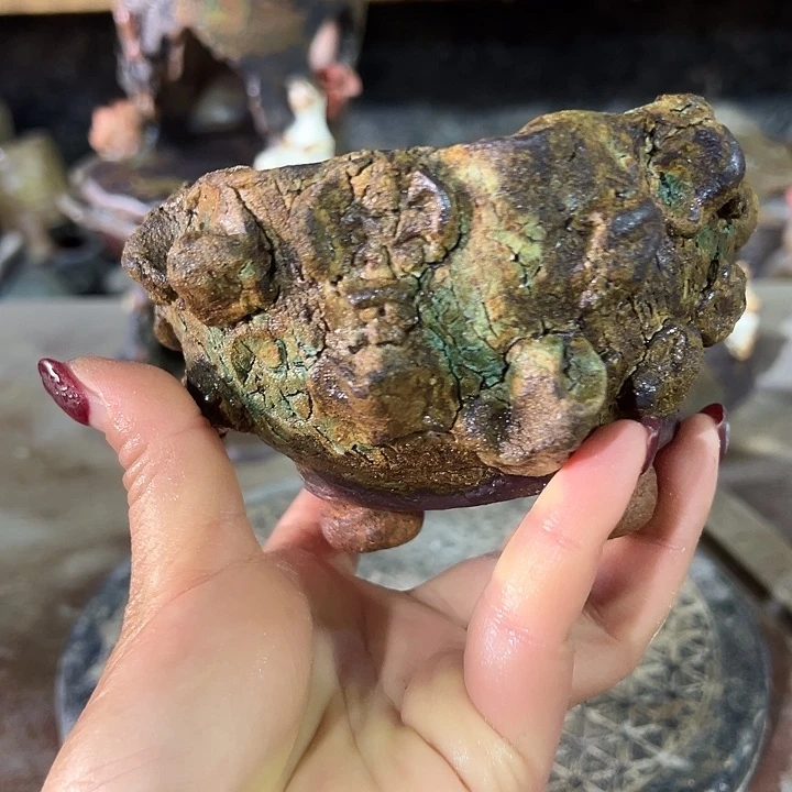 福利手工粗陶高温花器