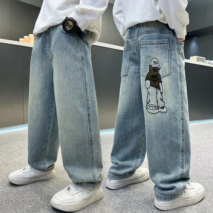 男童牛仔裤春秋款2025新款洋气韩版中大童休闲裤春夏季儿童装裤子