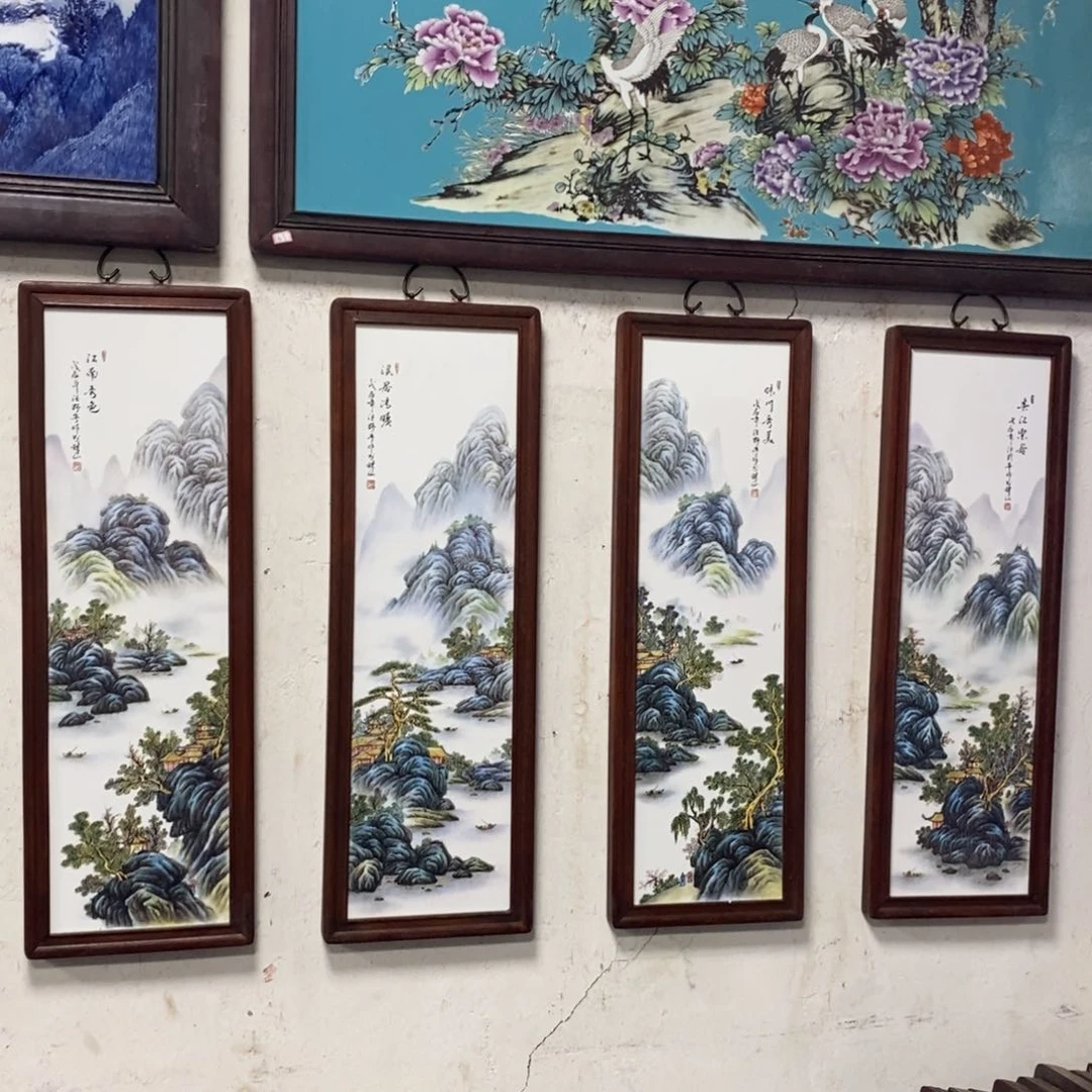 瓷片80*28*4 景德镇瓷板画柴窑烧制