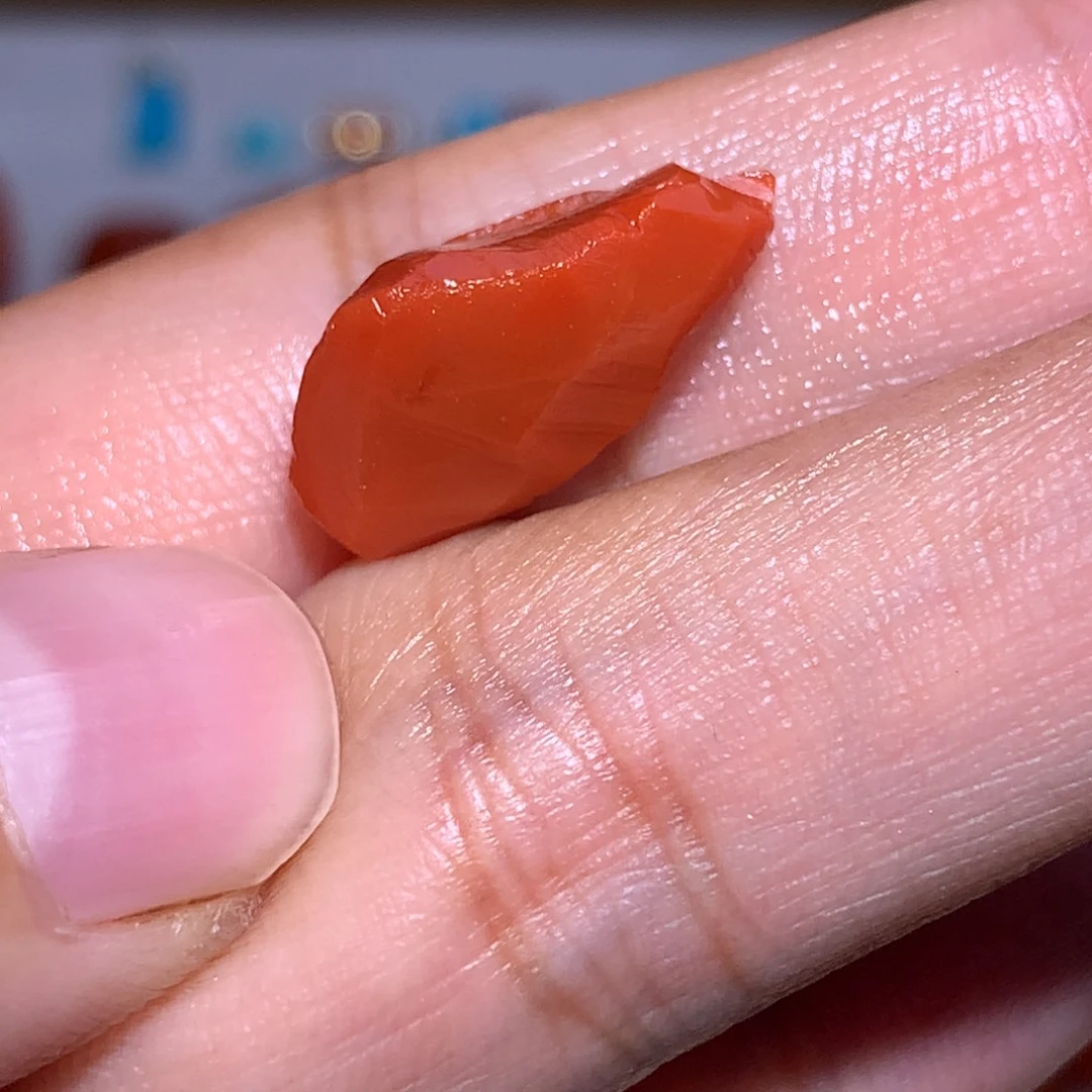 无***.南红玛瑙未镶嵌满肉直切对珠4.5