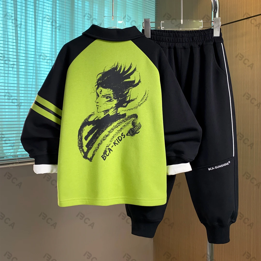 BCA中大童 青少年休闲POLO春秋套装DF-套装3134