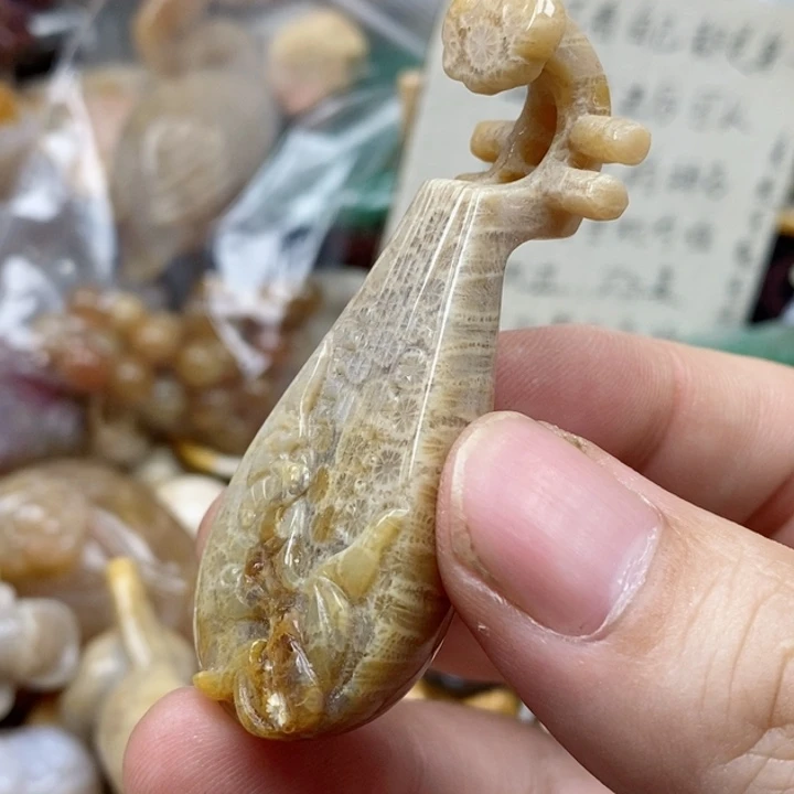 硅化珊瑚（珊瑚玉）未镶嵌颈饰