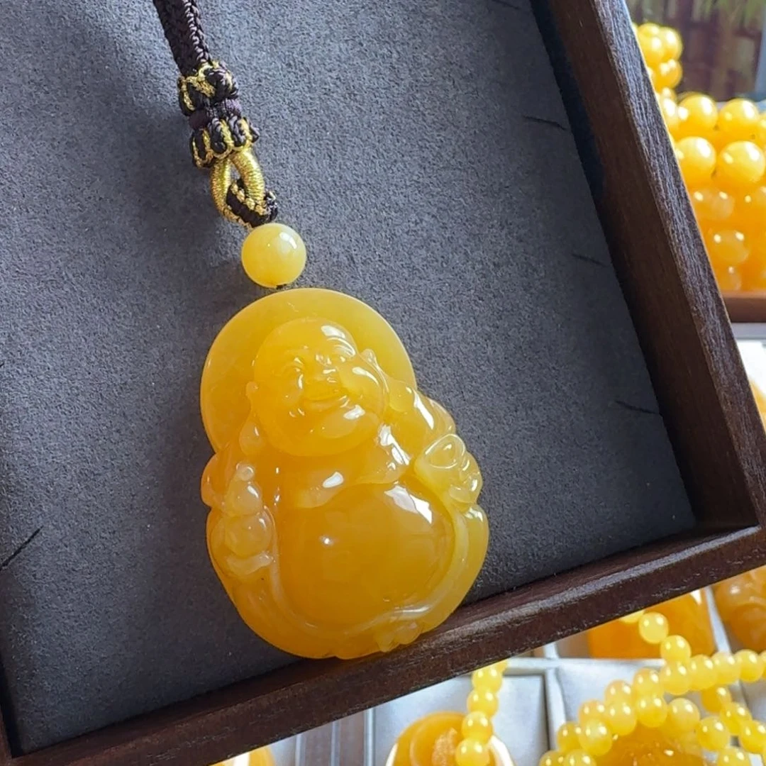 蜜蜡毛衣链未镶嵌