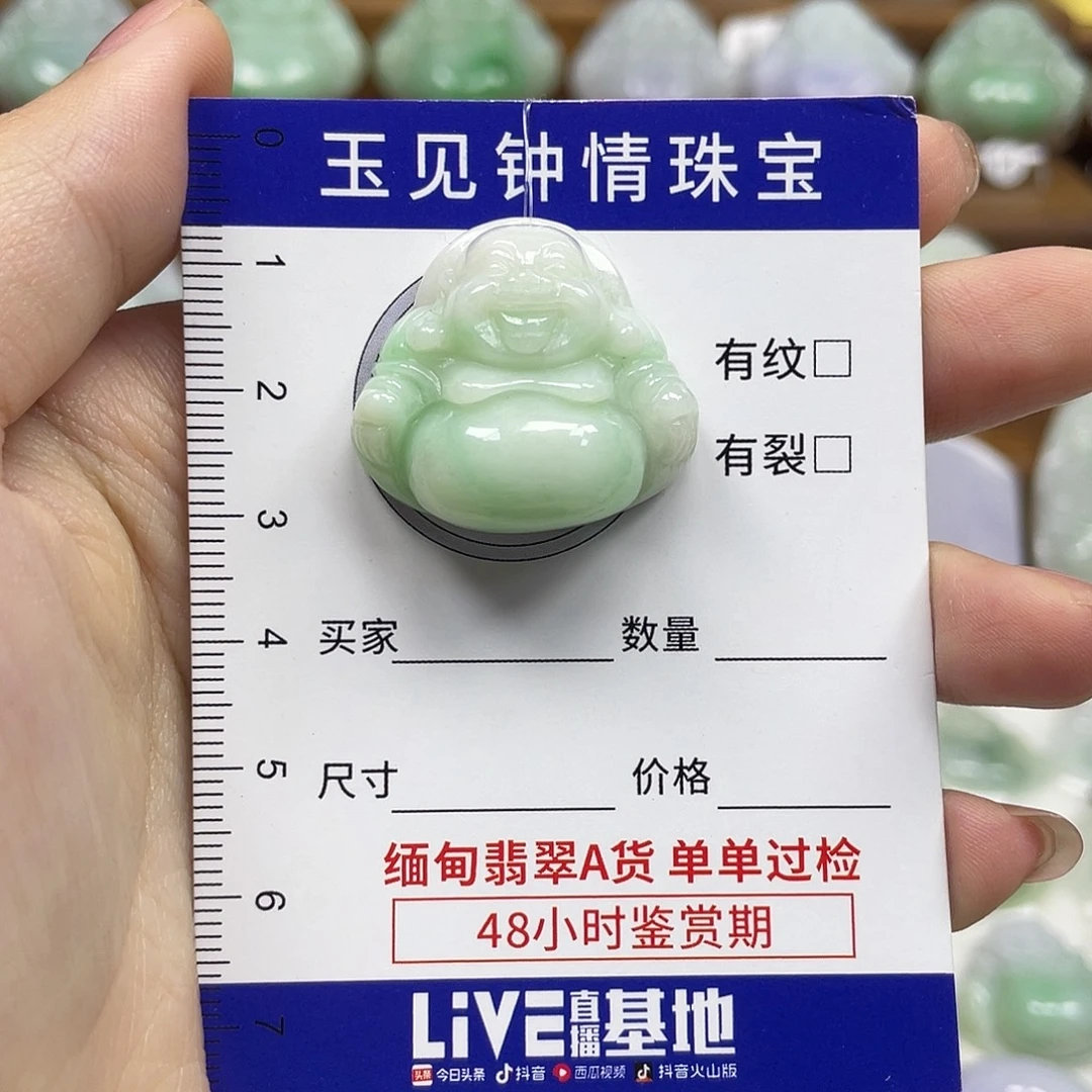 翡翠未镶嵌颈饰佛公
