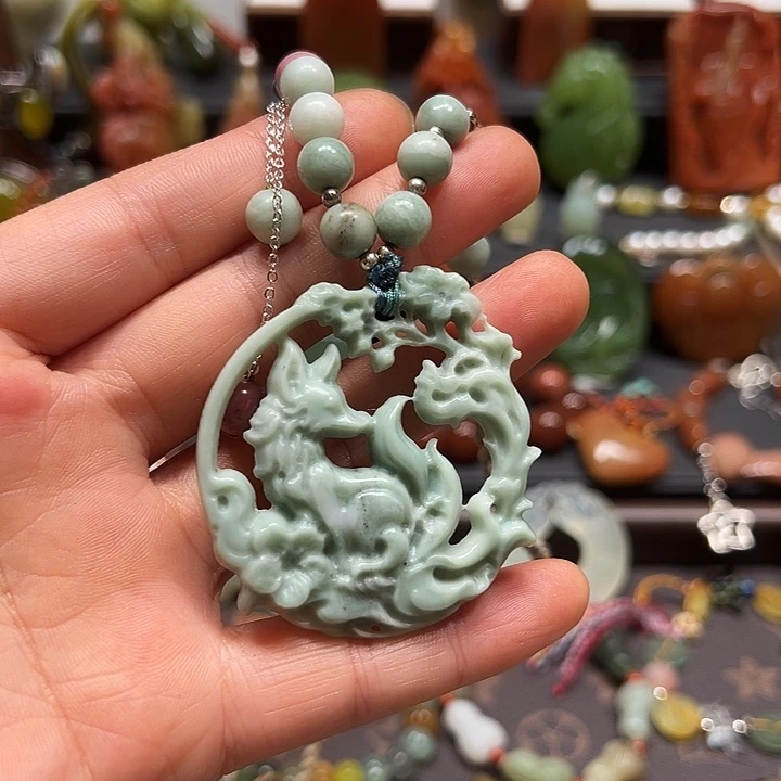 未镶嵌岫玉吊坠，挂件，