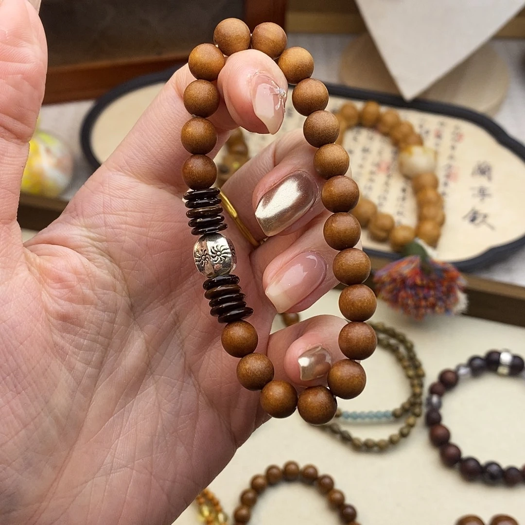 手串/手链檀香木银08