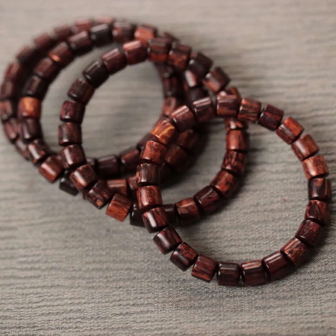 降真香 红降【瑕疵】8x8mm桶珠单圈多样性随机发一串