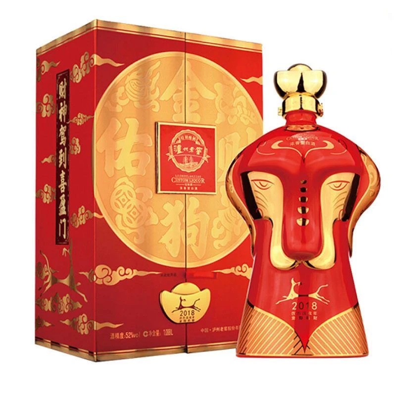 泸州老窖泸州老窖2018农历戊戌年金狗佑财酒白酒单瓶装52度1.088L