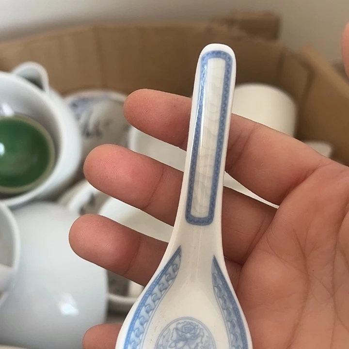 塑料青花汤勺10支国营二厂