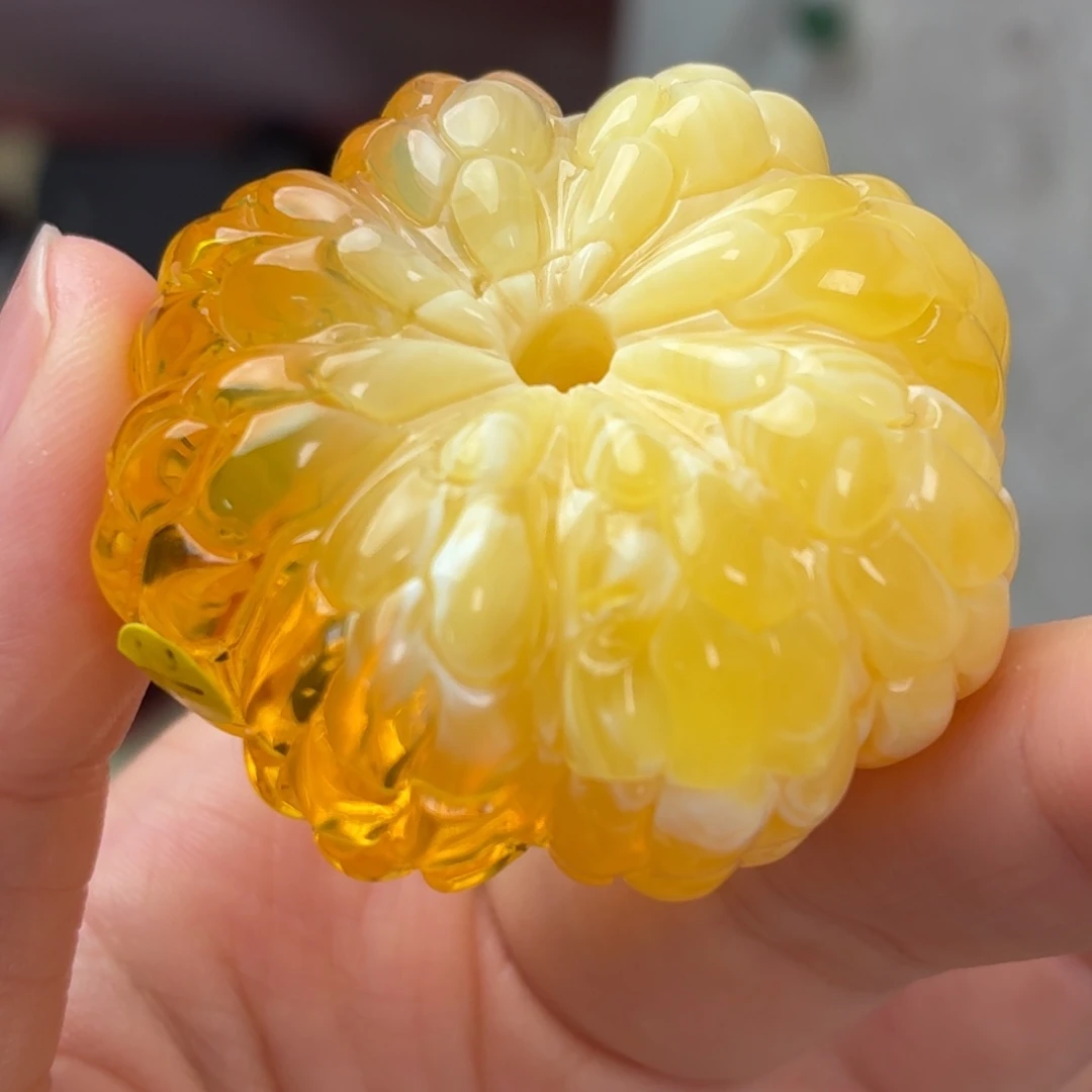 蜜蜡未镶嵌吊坠(不含链)橘子