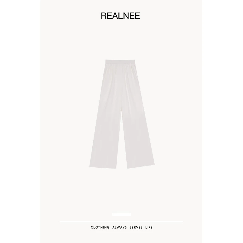 REALNEE【宿白】天然亚麻极简休闲裤松弛感随性舒适主义穿搭03425