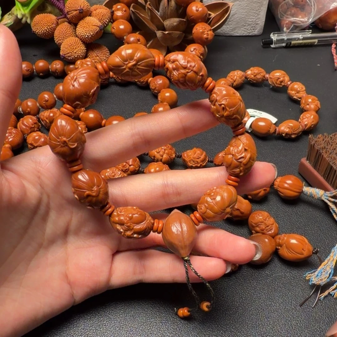 橄榄核手串/手链荷叶弥勒