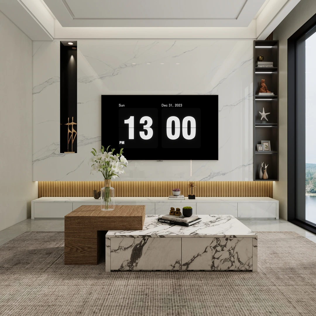 新款轻奢落地岩板茶几电视柜家用客厅简约储物高级感悬浮岩板地柜