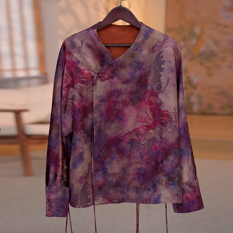 【莫奈花园上衣】50新中式桑蚕丝上衣汉服外套MZ025131