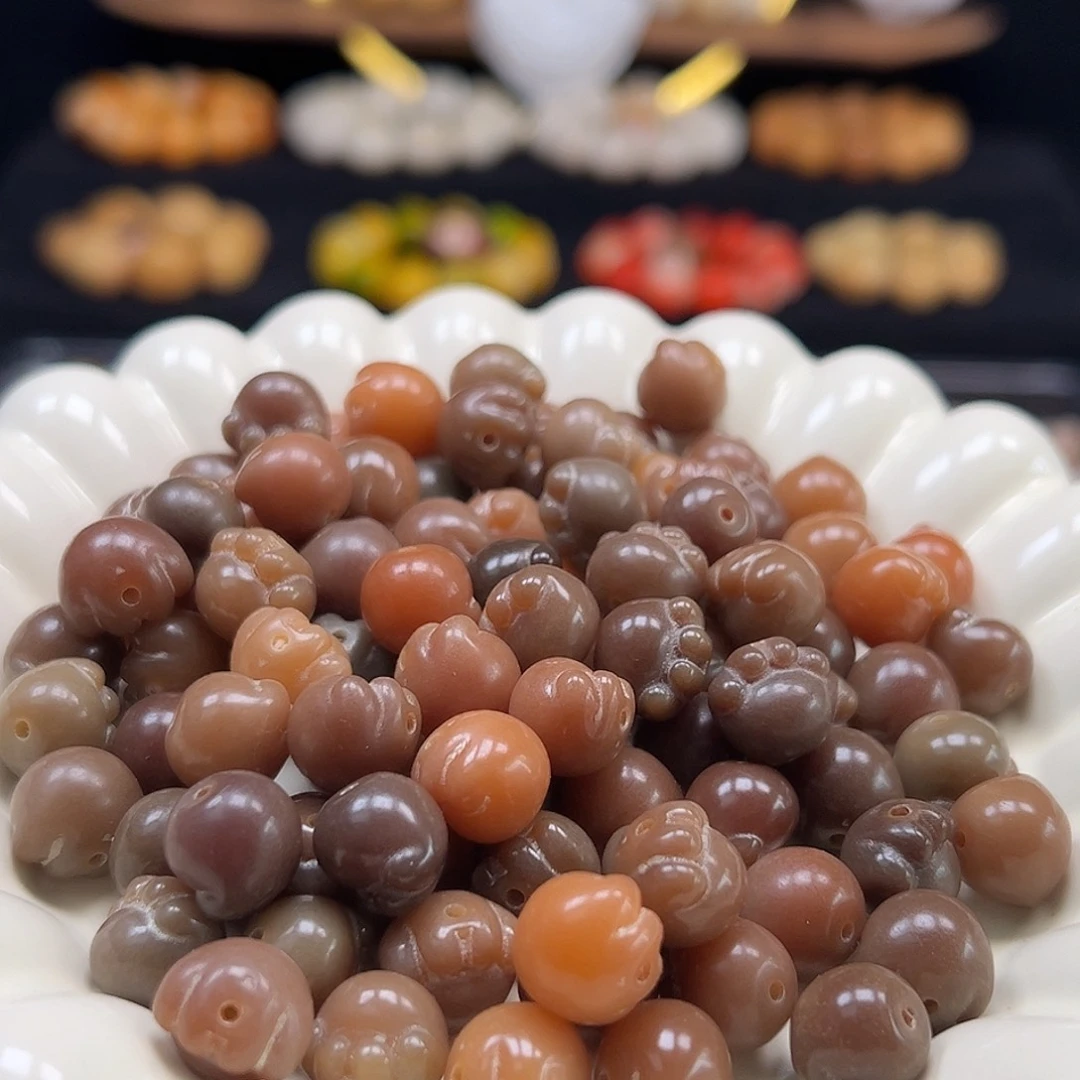 手串菩提根/象牙果微瑕了12冰咖猫爪50颗