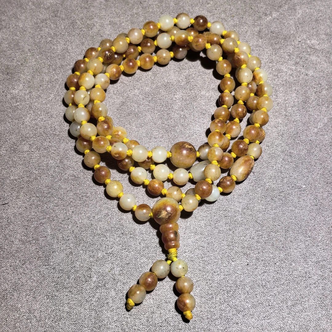 河磨玉原皮原色108长串