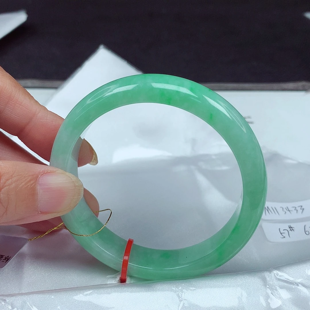 未镶嵌手镯翡翠57圈3433