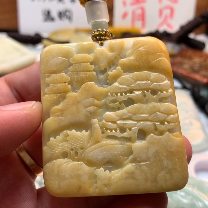 翡翠未镶嵌颈饰保真天然a货翡翠