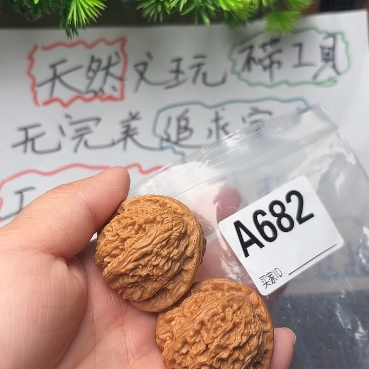 桃核把件核桃白狮子38