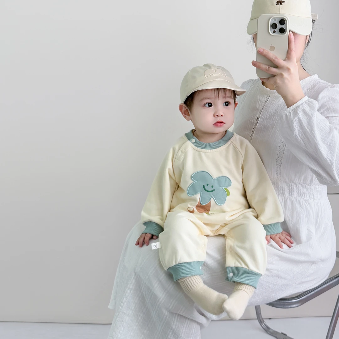 婴儿衣服2025春装宝宝超萌可爱连体衣新生儿洋气外出哈衣爬服