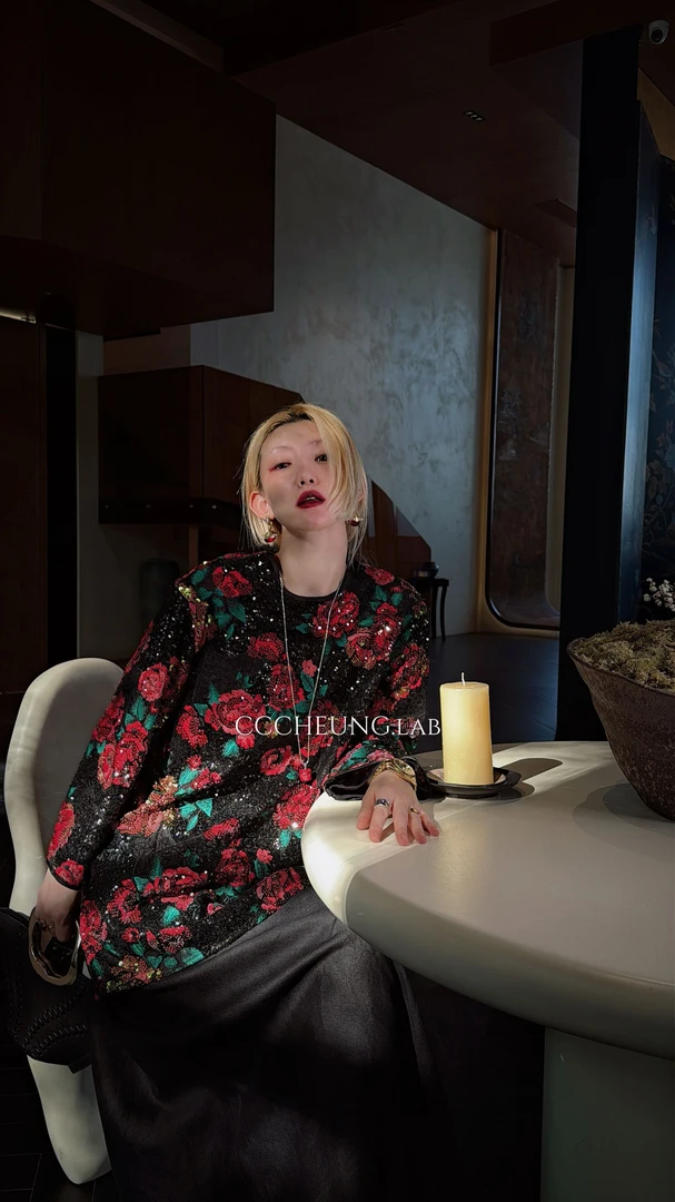 【喜一兮】青枢  秋装新款气质长袖时尚复古宽松提花5DC-J8137