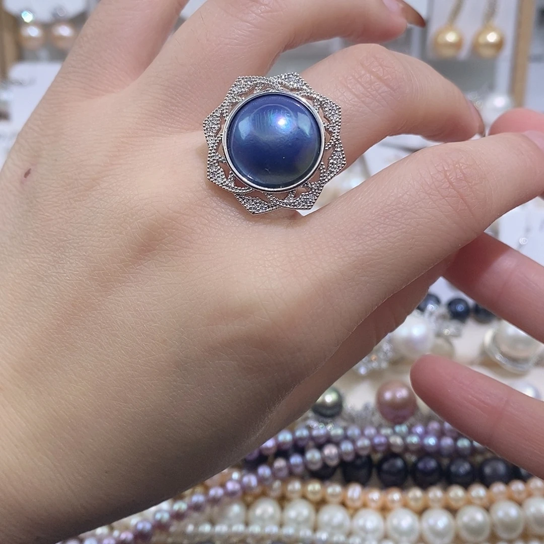 未镶嵌淡水珍珠戒指w