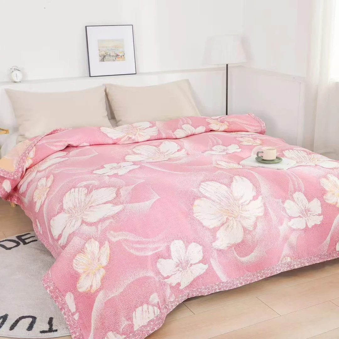 【绽放粉】双人2*2.3米高端盖毯