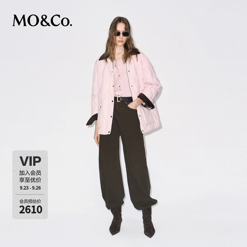 【轻暖漫游系列】MOCO羽绒服2025冬新品90鸭绒可拆毛领MBE4EIN067