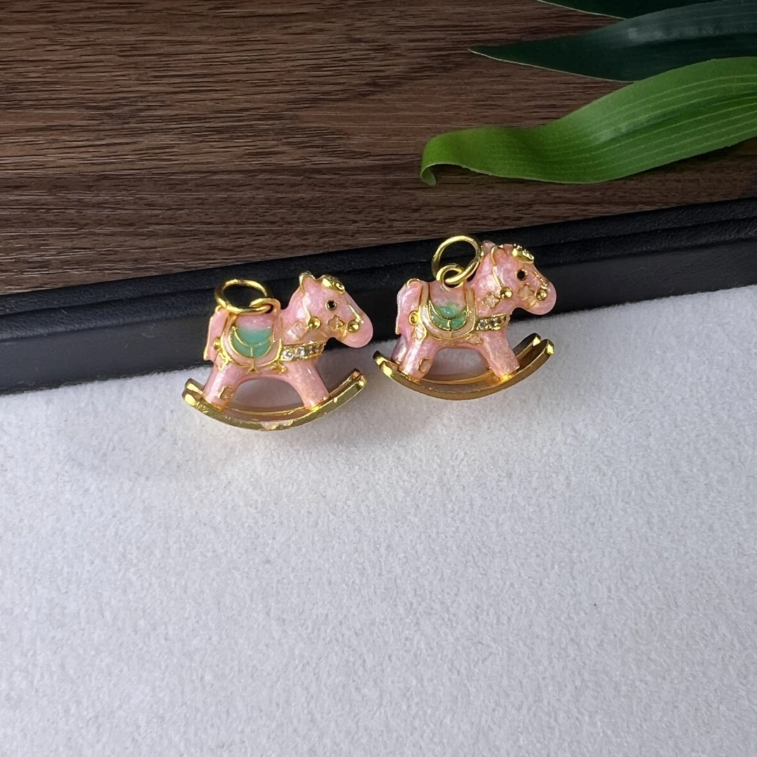 合金吊坠 【睿泽鉴宝】合金珐琅彩木马吊坠多样性发一  GSJ6088