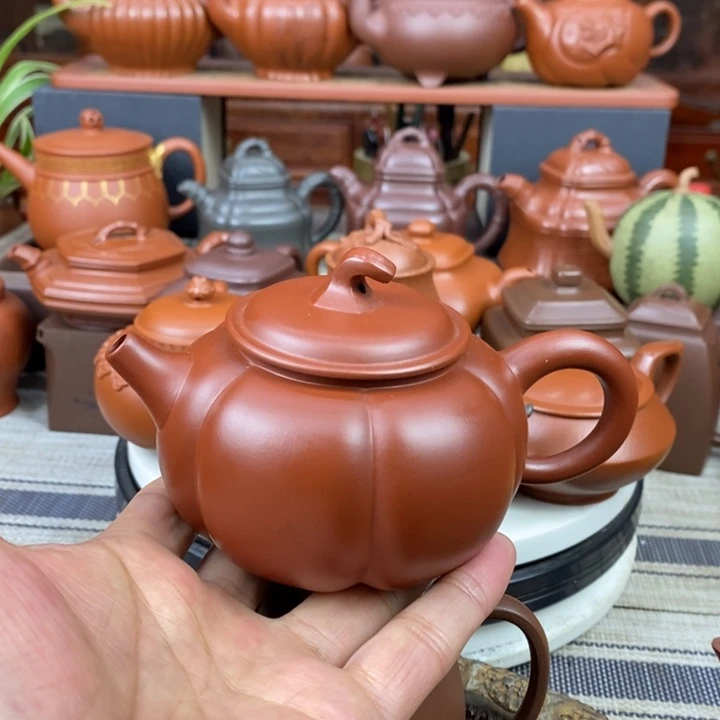 紫砂茶壶南瓜260cc原矿朱泥新年特惠价