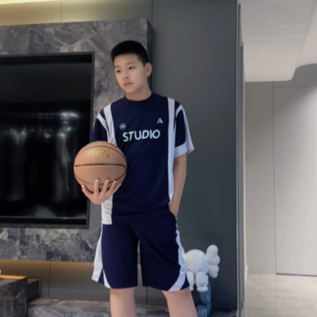 男童夏装户外运动速干短袖套装2025新款青少年儿童夏季BE2TZ5489