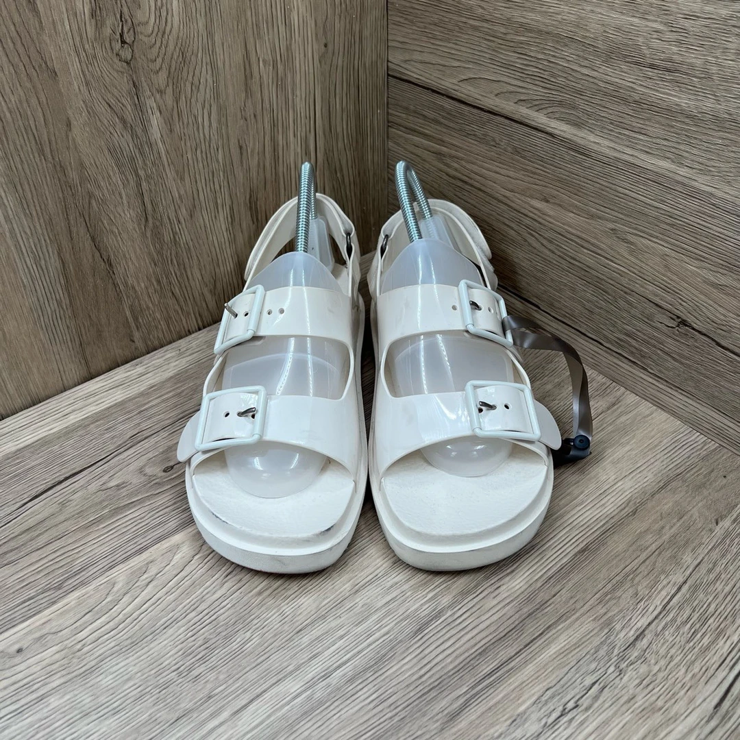 95新 GUCCI/古驰 米白色pvc厚底凉鞋 39码/97新/无配件
