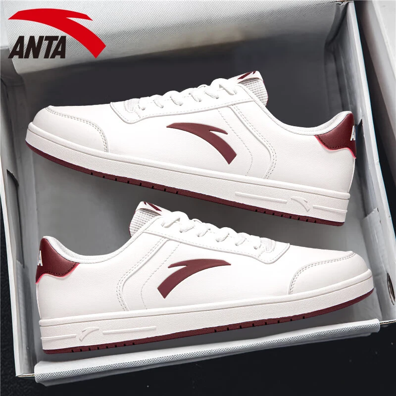 安踏男鞋小街顽板鞋2025新款低帮休闲鞋平板小白鞋新年红运动鞋男