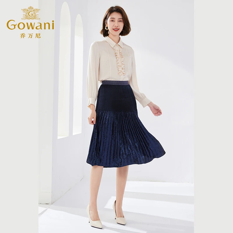 Gowani/乔万尼2025年新款半身裙商场同款网纱设计百搭EM1D127601