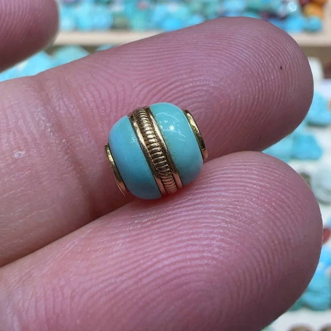 绿松石18K金镶嵌颈饰