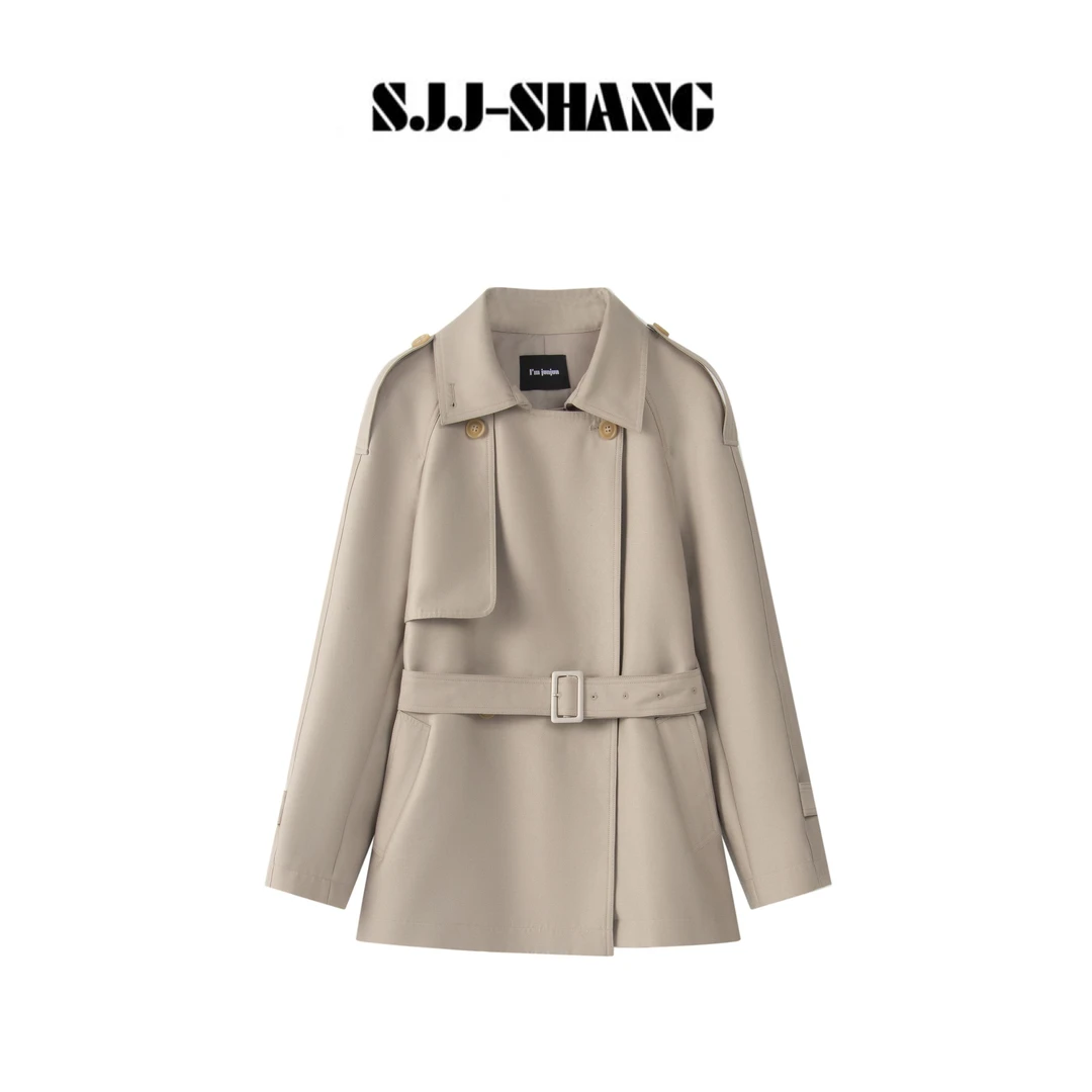 SJJ-SHANG【秋调】经典英伦风定制进口羊毛混纺气质风衣q135344p