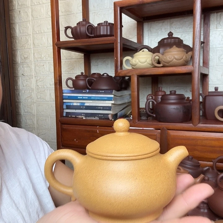 致***远茶壶紫砂潘壶240cc半手工