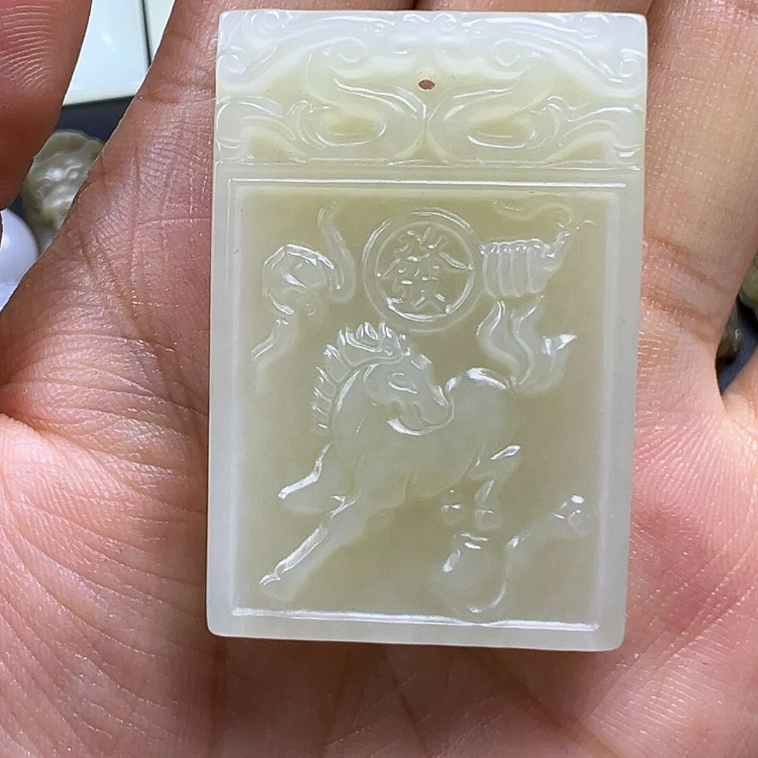 海***音和田玉未镶嵌吊坠(赠链)