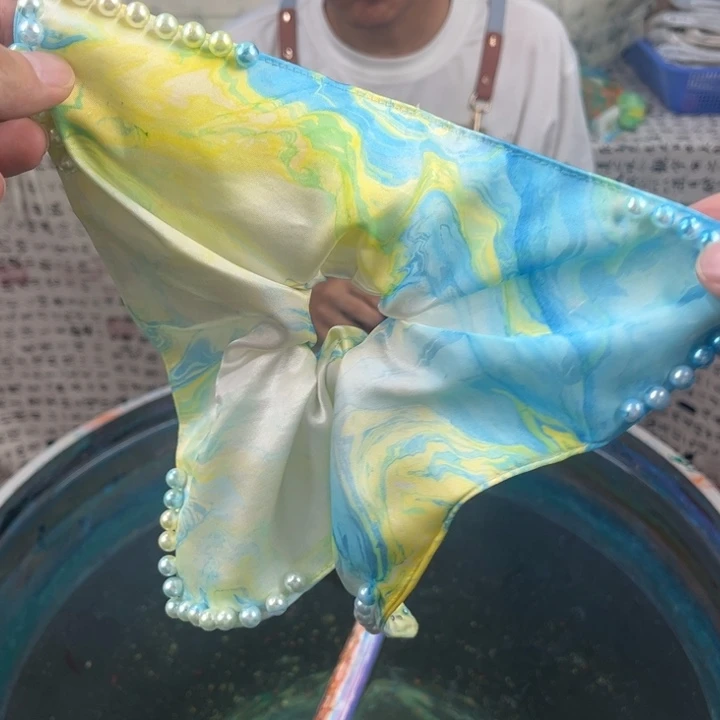 非金属布艺直播现场制作发圈头绳