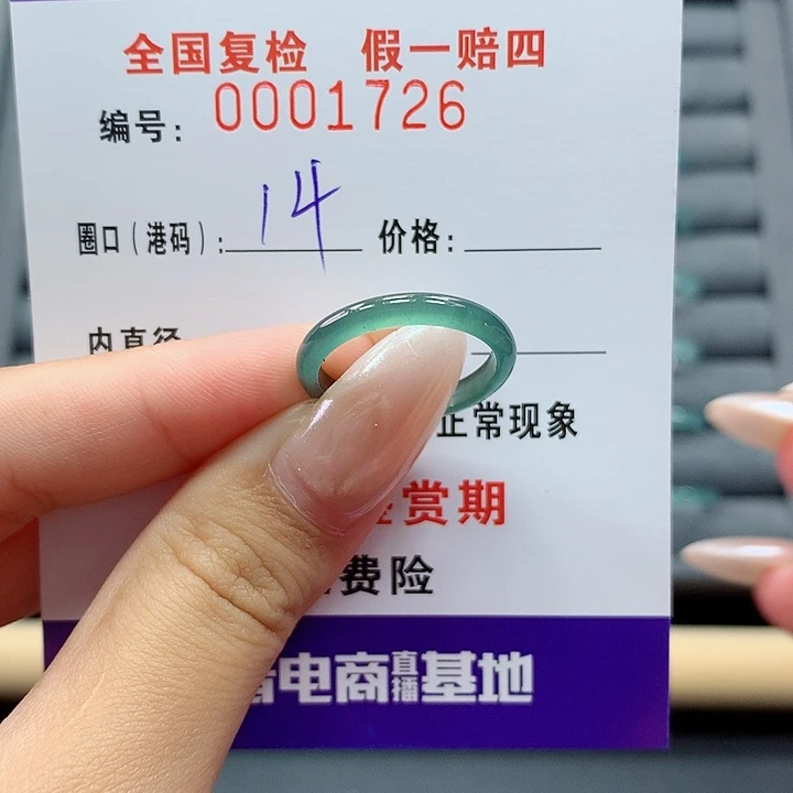 翡翠戒指未镶嵌     1726