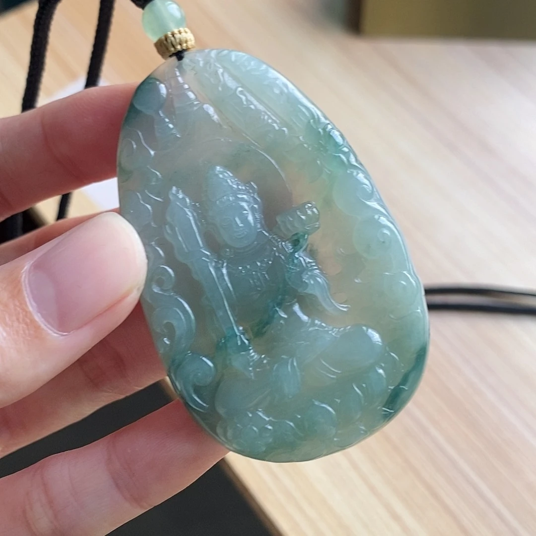 【闪购商品】颈饰未镶嵌翡翠清****心天然缅甸A货翡翠