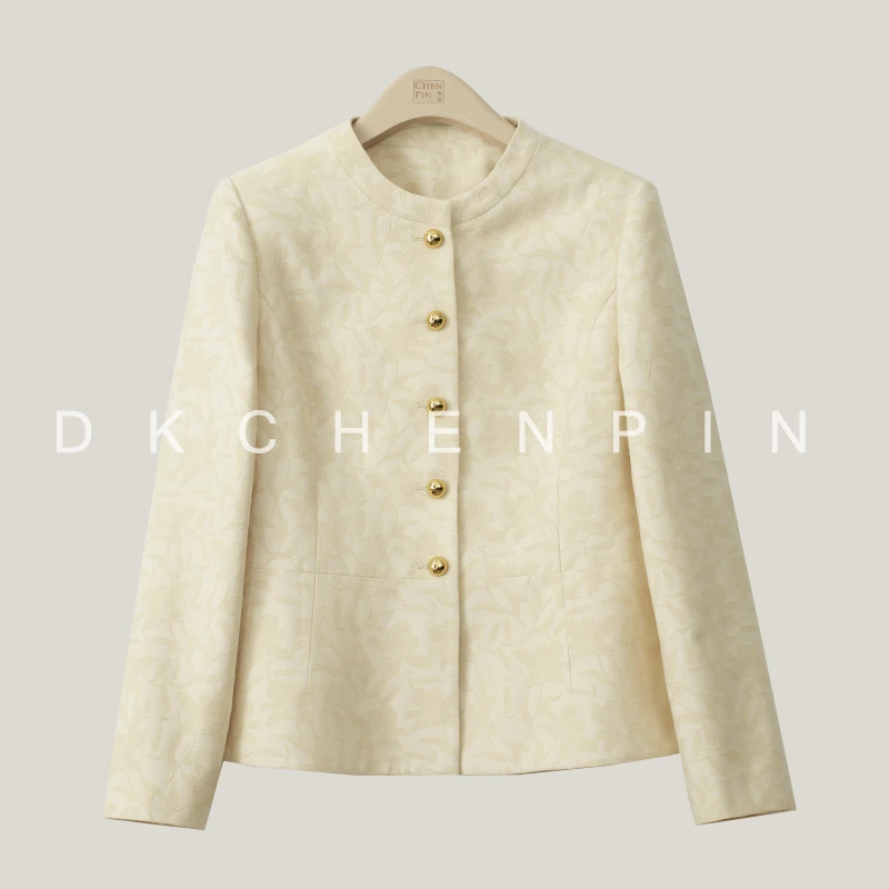 定制意大利进口提花机色织提花 精致短款外GD-CZTG37718