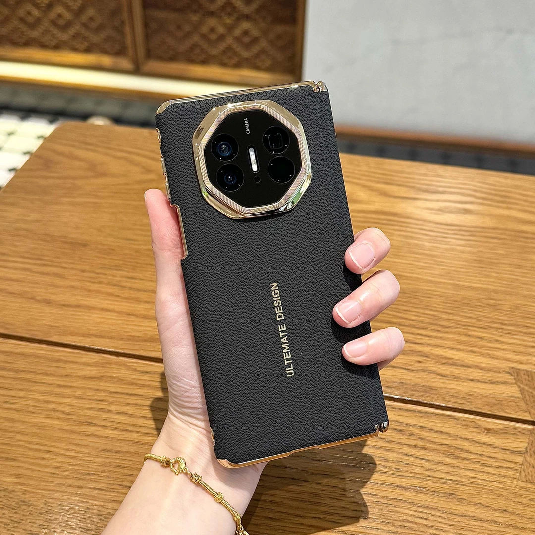 双中轴后壳适用华为matex6手机壳电镀素皮matex5秒变镜头高级防摔