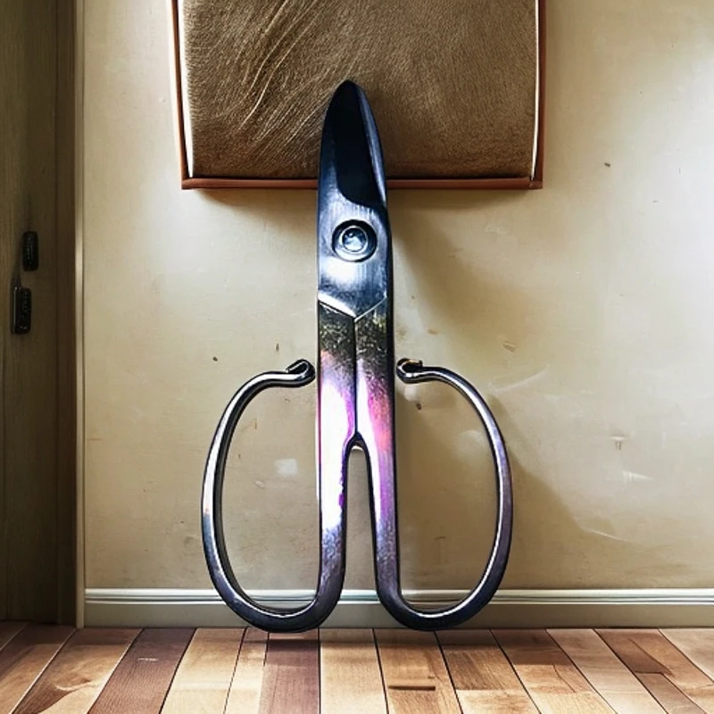 手工锻打锋钢材质修剪花枝裁剪把玩烤蓝工艺折叠小花剪家用便携